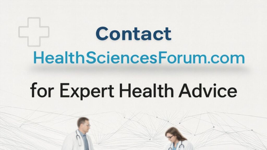 Contact HealthSciencesForum.com for Expert Health Advice