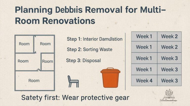 Planning Debris Removal for Multi-Room Renovations
