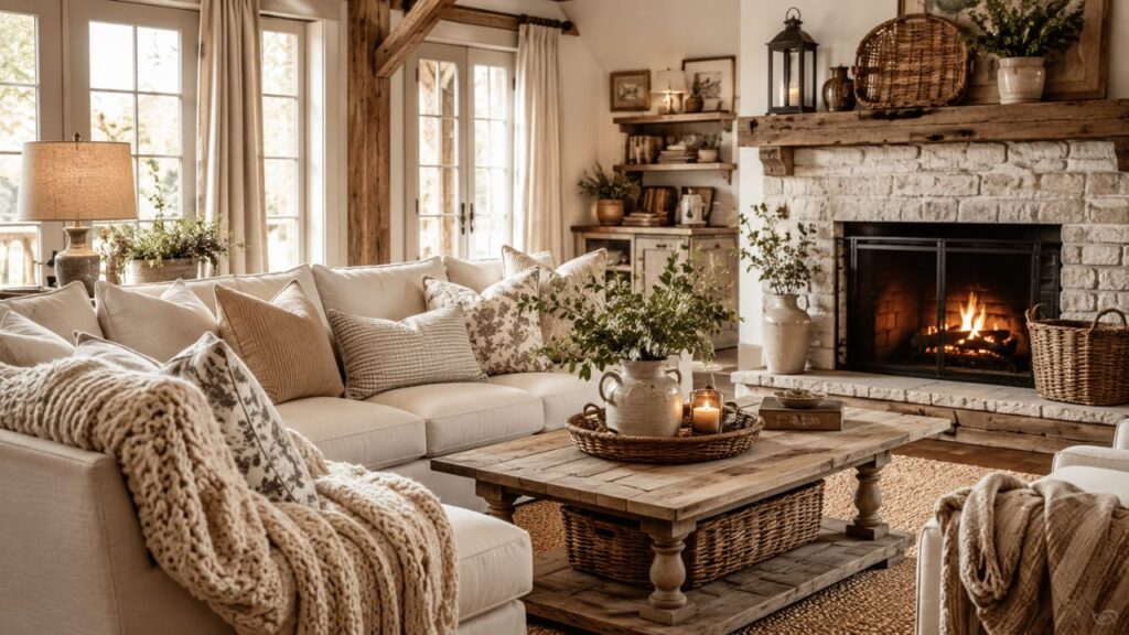 Cozy Farmhouse Living Room Ideas